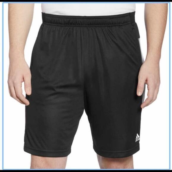 adidas Other - adidas Men’s Shorts Aeroready 3 Stripes Black Shorts with pockets size L New